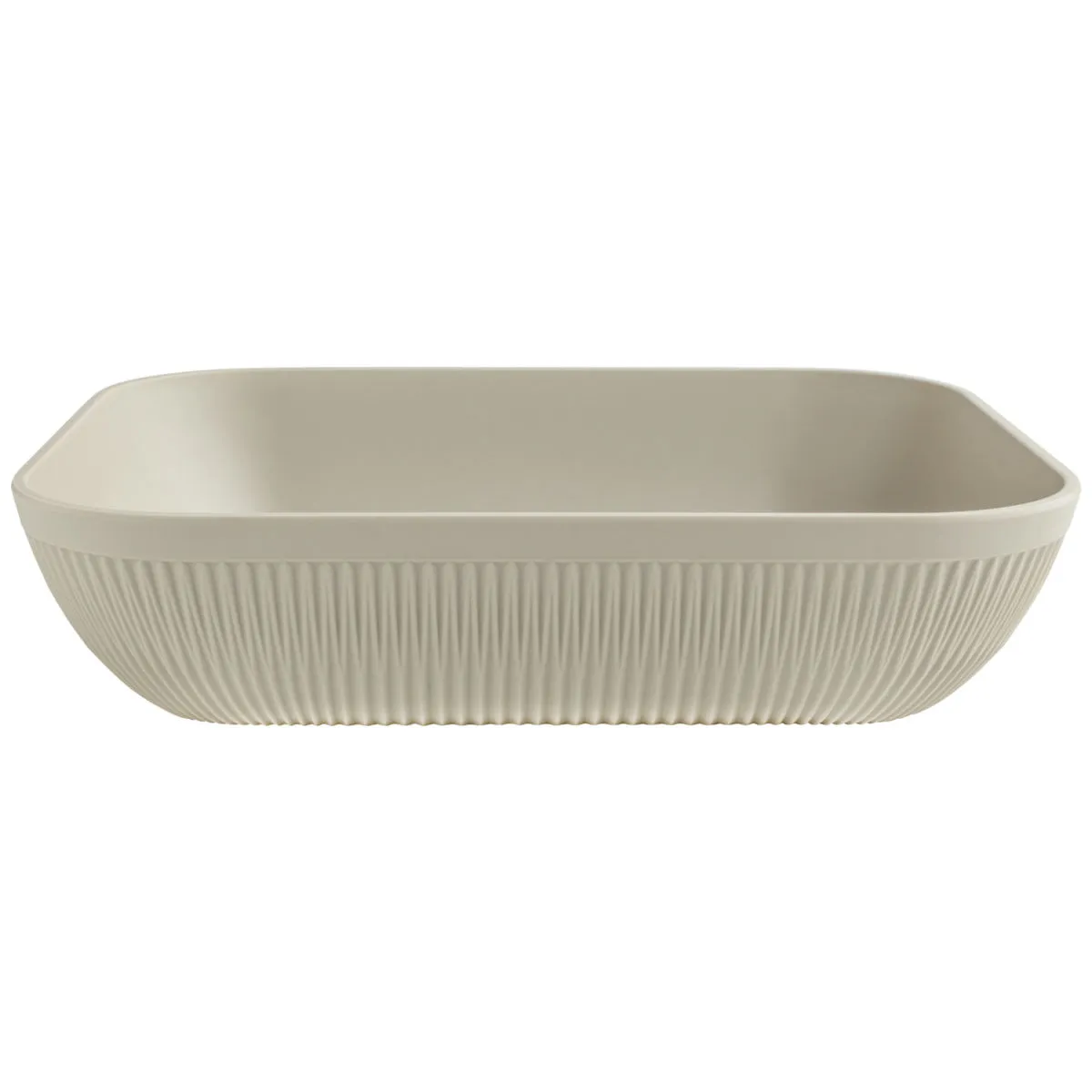 VEGA Ciotola Kanas rettangolare, con rilievo; 3900 ml, 32.5x26.5x7.5 cm (LxLxH); beige; rettangolare - immagine 1