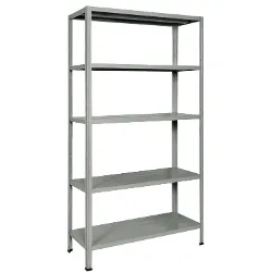 Scaffale kit 5 ripiani ad incastro (100x40x186cm) EUROKIT Grigio Ral 7038 E500G - immagine 1