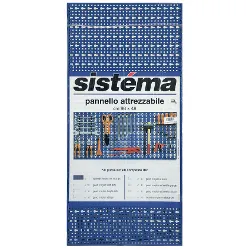 Pannello porta attrezzi acciaio verniciato (98x48cm) preforato Blu Ral 5010 054AKIT - immagine 1