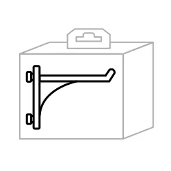 Set ganci pannello attrezzi lungo dirtto 8 pz SISTEMA Nero BG06102G - immagine 1