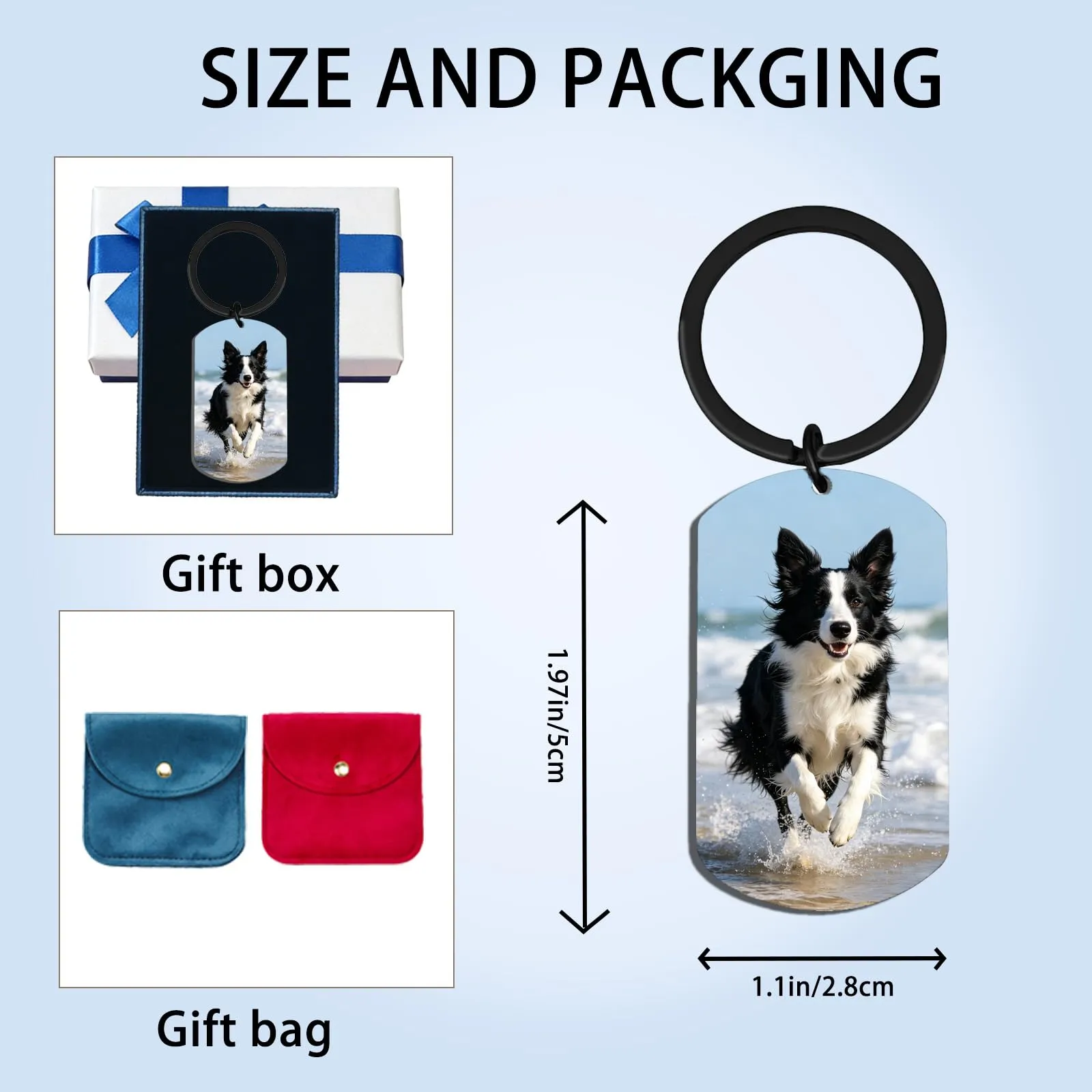 Umitive Portachiavi commemorativo Cane Personalizzato con Foto e Incisione, Portachiavi Doppia Faccia ricordo Animale, Regalo di condoglianze per Cane o Gatto, ricordo Personalizzato - immagine 4