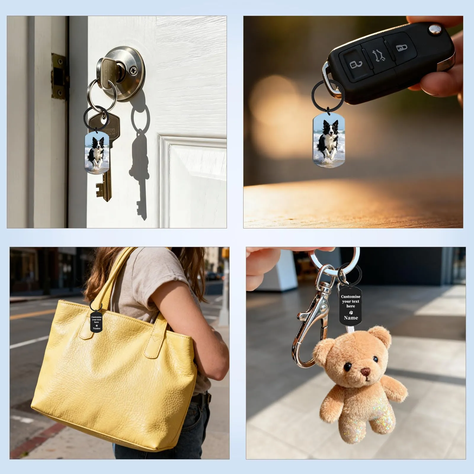 Umitive Portachiavi commemorativo Cane Personalizzato con Foto e Incisione, Portachiavi Doppia Faccia ricordo Animale, Regalo di condoglianze per Cane o Gatto, ricordo Personalizzato - immagine 6