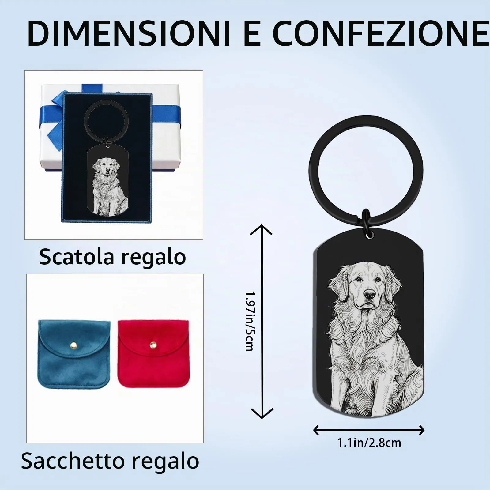 Portachiavi Commemorativo Personalizzato per Animali con Foto, Cane Gatto - immagine 4