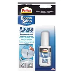 Smalto ceramico brillante inodore (50gr) Ripara Smalto BAGNO SANO Bianco 2668400 - immagine 1
