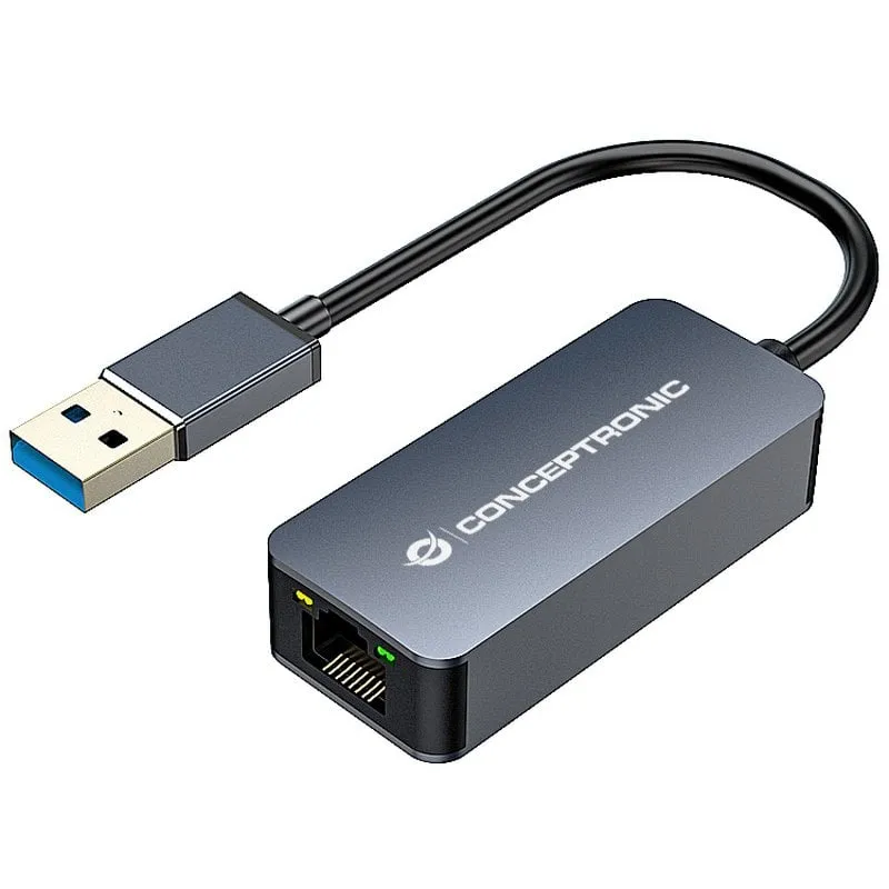 Adattatore di rete Conceptronic USB 3.2 Gen 1 a RJ-45 2.5GbE Wake-on-LAN Grigio - immagine 1