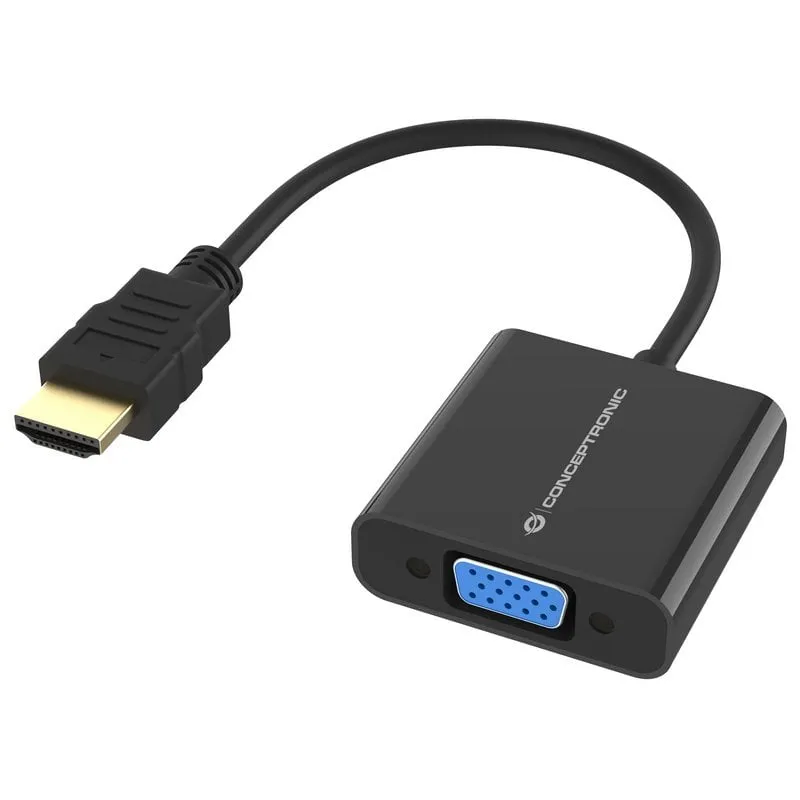 Conceptronic ABBY20B Adattatore HDMI a VGA 1080P 25 cm Nero - immagine 1