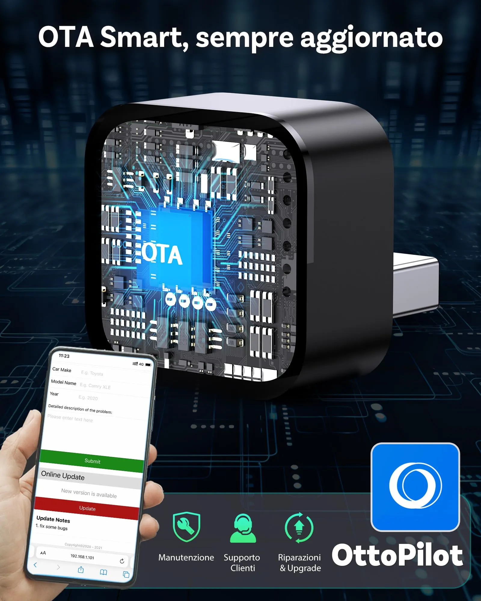 OTTOCAST Mini Pico 2026, Adattatore Wireless CarPlay e Android Auto - immagine 7