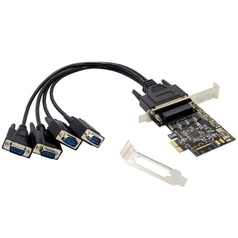 Scheda PCIe Conceptronic EMRICK12B 4 Porte Seriali RS232 DB9 256B FIFO - immagine 1