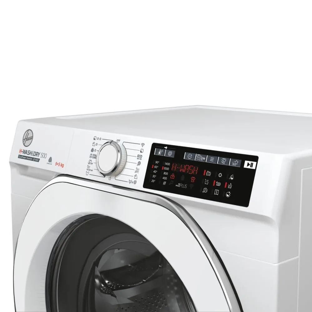 Hoover, H-WASH&DRY 500 HD 495AMC/1-S Lavasciuga Slim 9 + 5 kg, Classe A/D, 1400 RPM, Motore Inverter, 18 Programmi, WiFi, AxLxP 85x60x47 cm [Classe di efficienza energetica A] - immagine 4