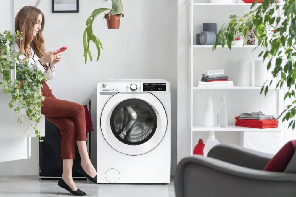 Hoover, H-WASH&DRY 500 HD 495AMC/1-S Lavasciuga Slim 9 + 5 kg, Classe A/D, 1400 RPM, Motore Inverter, 18 Programmi, WiFi, AxLxP 85x60x47 cm [Classe di efficienza energetica A] - immagine 6
