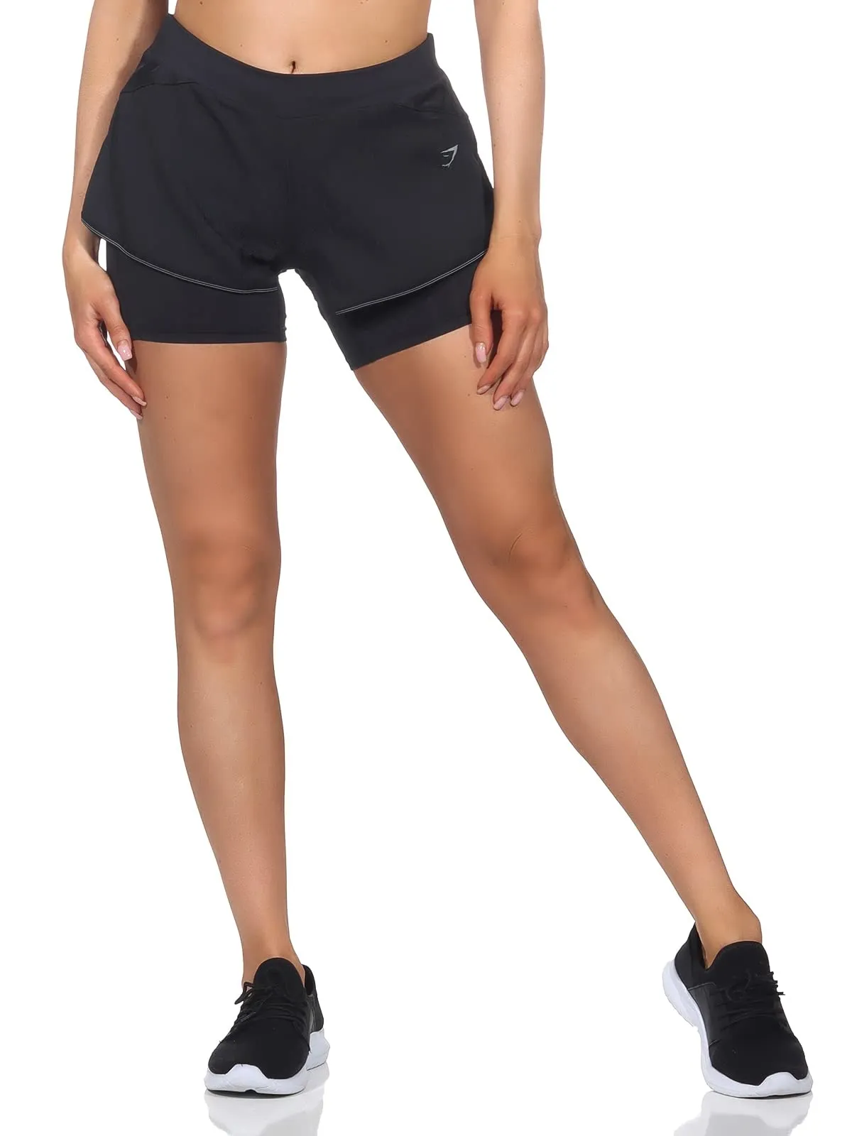 GYMSHARK Pantaloncini da donna Speed 2 in 1, Nero , L - immagine 1