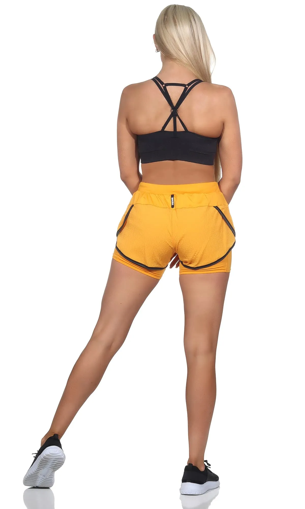 GYMSHARK Pantaloncini da donna Speed 2 in 1, Colore: arancione., M - immagine 5
