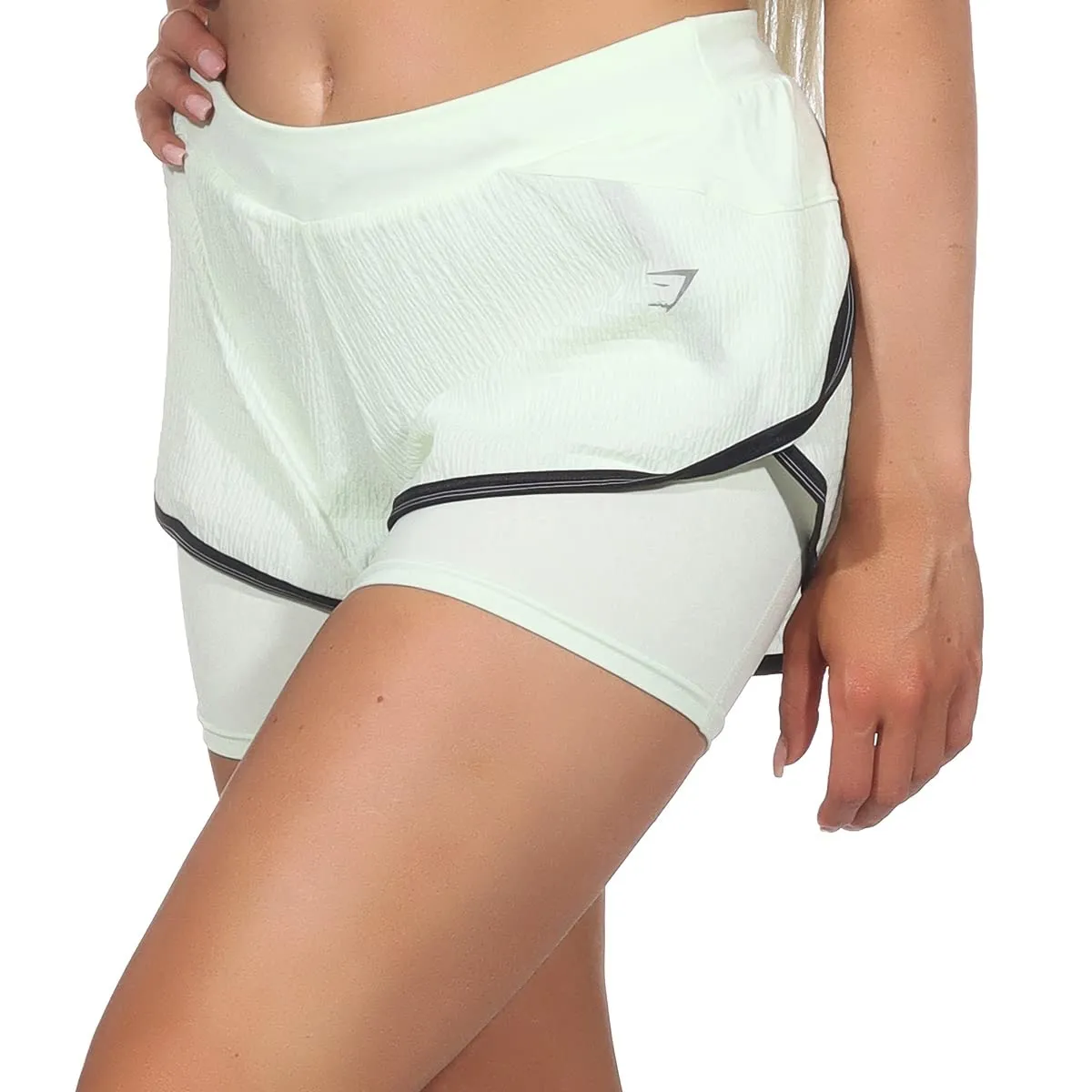 GYMSHARK Pantaloncini da donna Speed 2 in 1, verde, XS - immagine 6