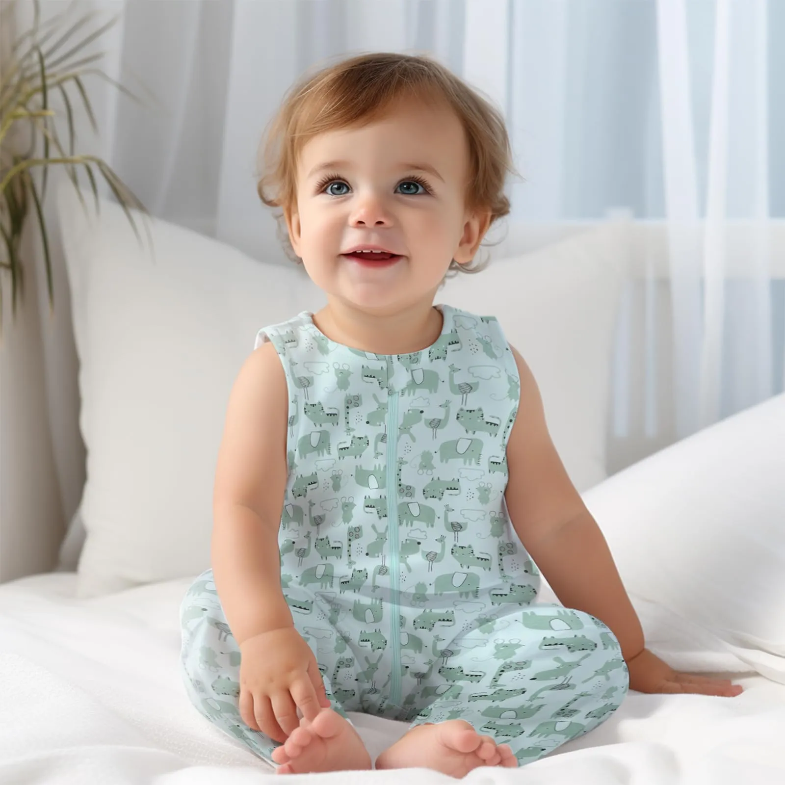 WYTbaby Sacco Nanna con Piedini 1.0 Tog, 100% Cotone Ultra-Morbido, Facile da Indossare, Ideale per il Sonno dei Neonati, Sacco Nanna Adatto per Bambini da 3-4 Anni - immagine 6