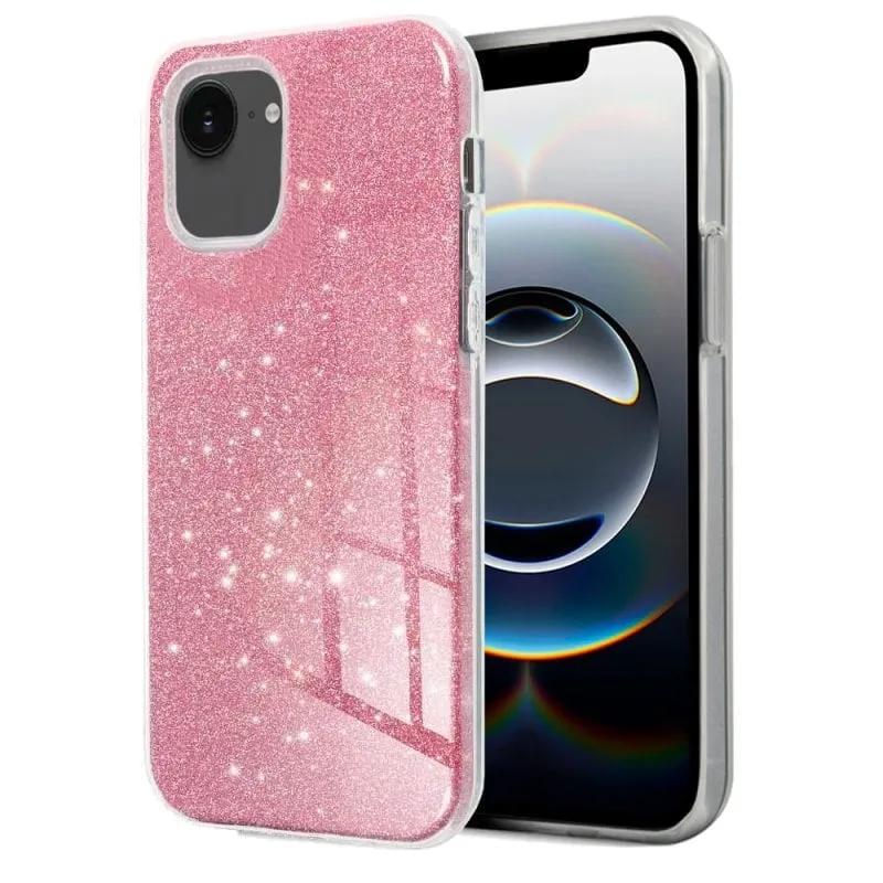 COOL Cover per iPhone 16e / iPhone 17e Rosa Glitter - immagine 1