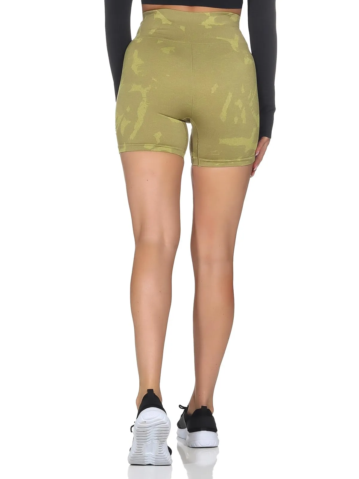 GYMSHARK Pantaloncini da donna Adapt Camo senza cuciture, leggings, Verde (Savana), XS - immagine 3
