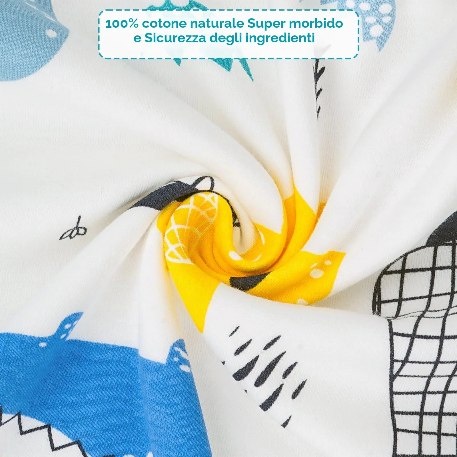 WYTbaby Sacco Nanna con Piedini 1.0 Tog, 100% Cotone Ultra-Morbido, Facile da Indossare, Ideale per il Sonno dei Neonati, Sacco Nanna Adatto per Bambini da 3-4 Anni - immagine 4