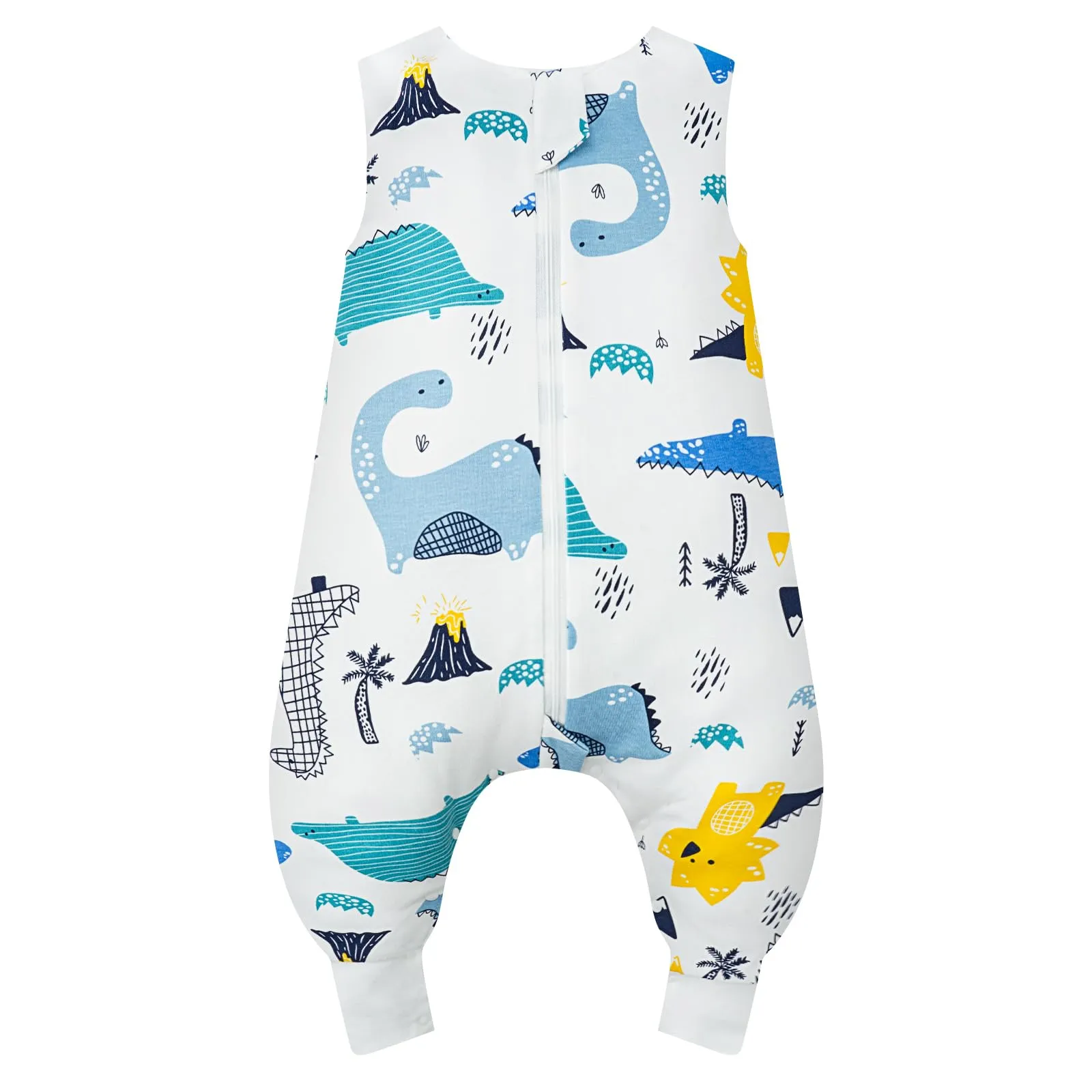 WYTbaby Sacco Nanna con Piedini 1.0 Tog, 100% Cotone Ultra-Morbido, Facile da Indossare, Ideale per il Sonno dei Neonati, Sacco Nanna Adatto per Bambini da 6-18 Mesi - immagine 1