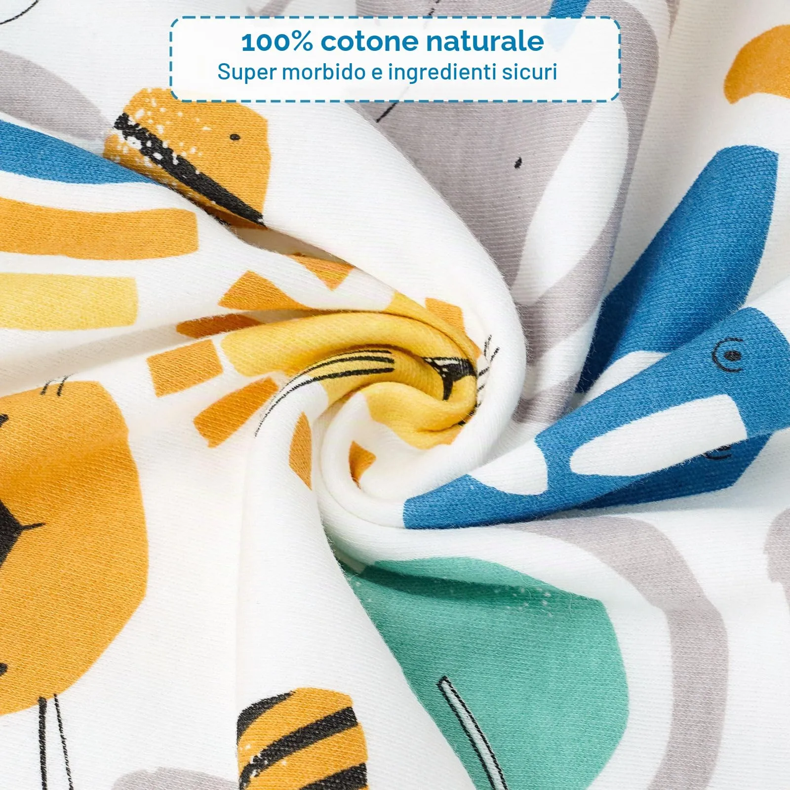 WYTbaby Sacco Nanna con Piedini 1.0 Tog, 100% Cotone Ultra-Morbido, Facile da Indossare, Ideale per il Sonno dei Neonati, Sacco Nanna Adatto per Bambini da 6-18 Mesi - immagine 4