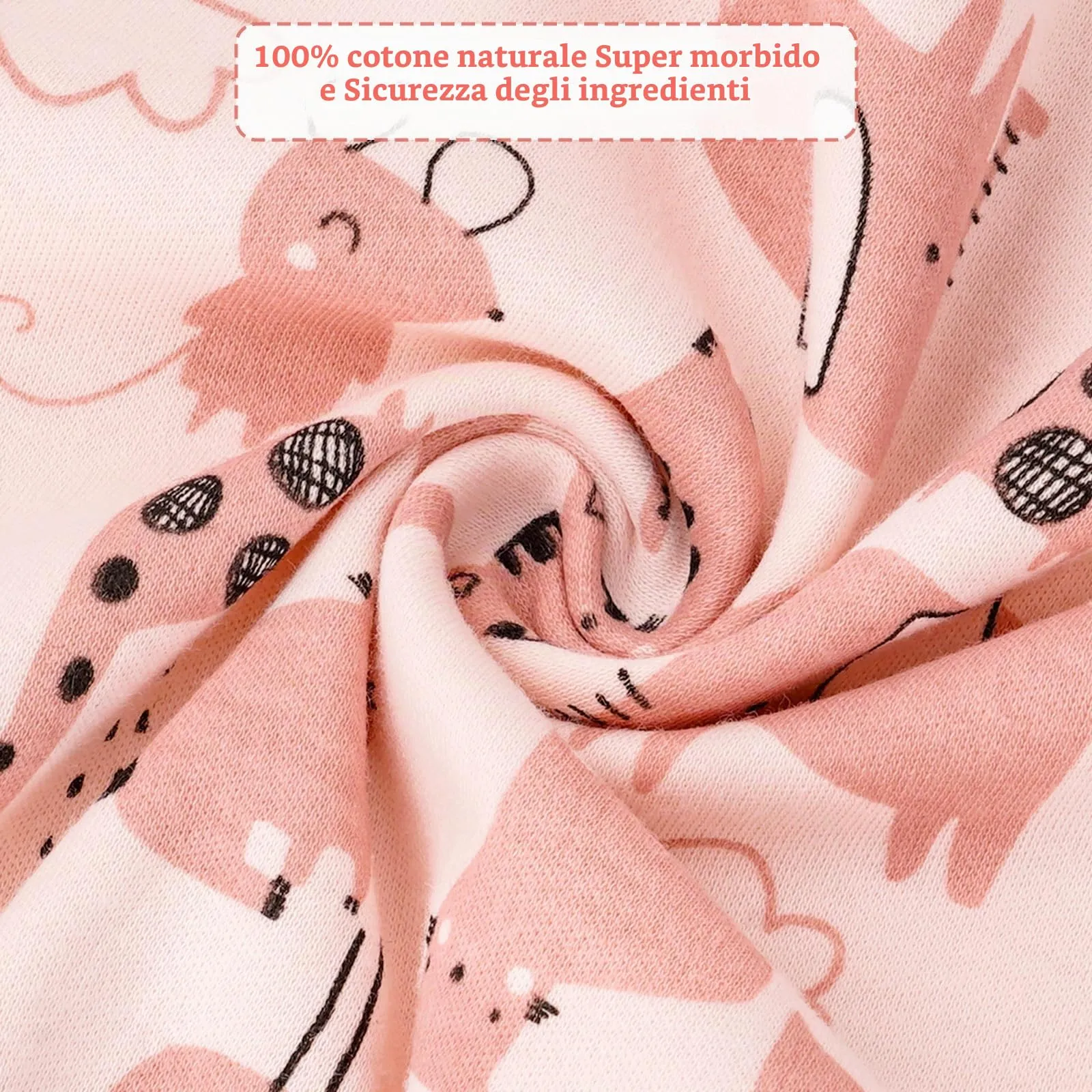 WYTbaby Sacco Nanna con Piedini 1.0 Tog, 100% Cotone Ultra-Morbido, Facile da Indossare, Ideale per il Sonno dei Neonati, Sacco Nanna Adatto per Bambini da 2-3 Anni - immagine 3
