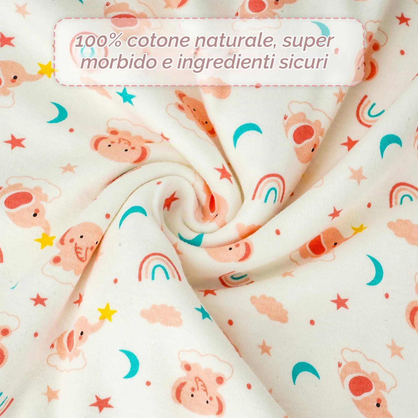 WYTbaby Sacco Nanna Con Piedini 100% Cotone 1 Tog Tutto l'Anno per Bambini 3-4 Anni - immagine 3