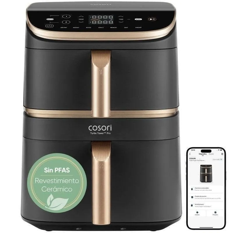 Friggitrice ad Aria Cosori Turbo Tower Pro Smart Chef Edition Torre 10,8 L 2630 W Wi-Fi - immagine 1