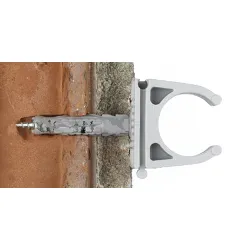 Set tasselli fissatubi con vite (6mm) Ft 16 K ( 5 pz) Grigio Ral 7035 504605 - immagine 1