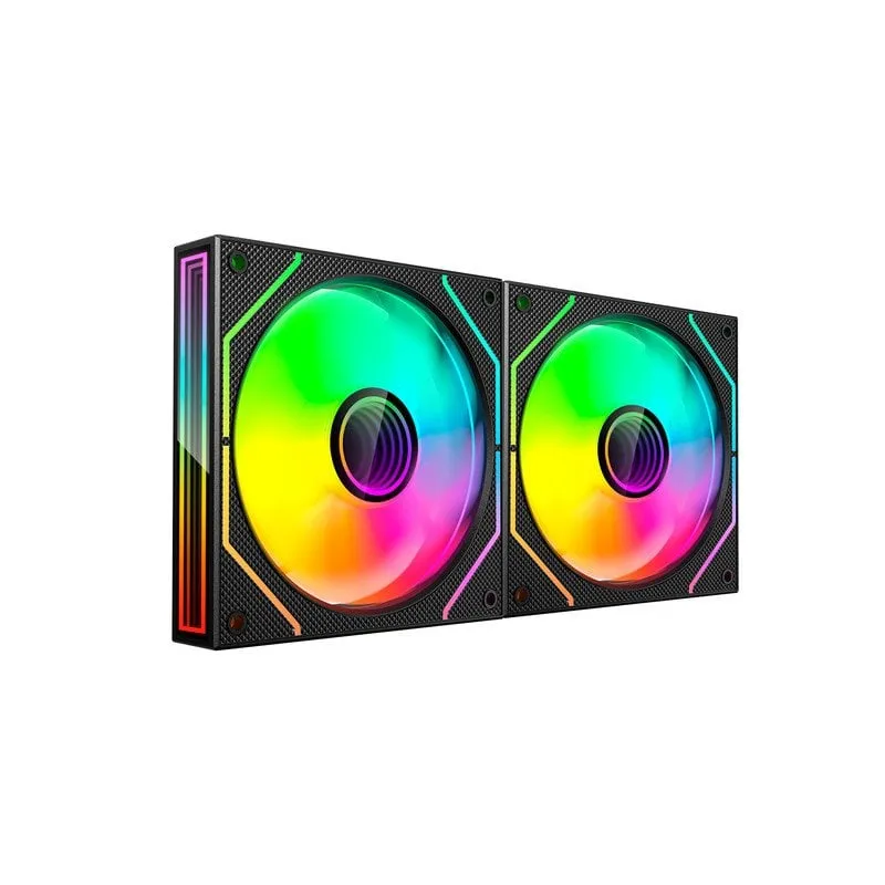 Mars Gaming Mf-3dprox2 Kit 2x Pwm Fdb 120mm Argb Triple Infinity Mirror 360° Ventole Nero - immagine 1