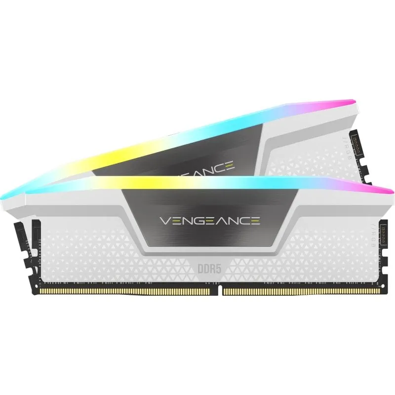 Corsair Vengeance RGB DDR5 Bianco 6000MHz 32GB 2x16GB CL30 Dual Intel XMP 3.0 e AMD EXPO - immagine 1