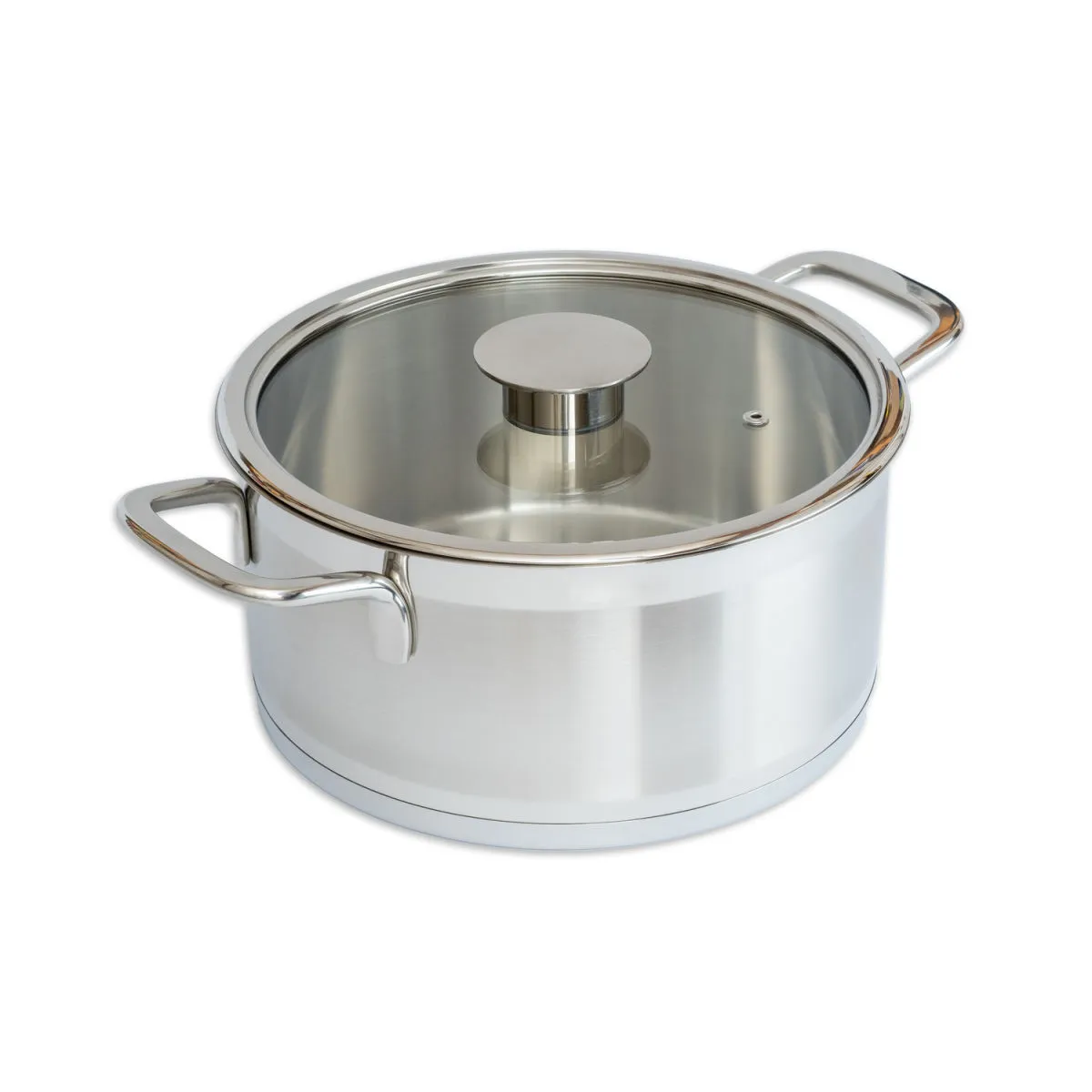 GRANA HOME Pentola con coperchio Classic Line; 5.2 l, 24x11.5 cm (ØxH); argento; rotonda - immagine 1