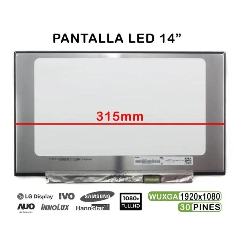 Schermo LED 14" Portatile B140HAN04.0 B140HAN04.1 B140HAN04.3 315mm FHD 30 Pins - immagine 1