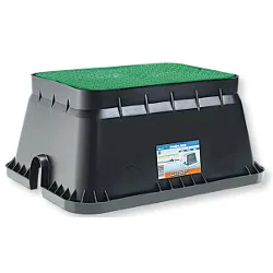 Pozzetto irrigazione interrata Grande con coperchio (64x50x31cm) RAINJET Nero e Verde 90510 - immagine 1
