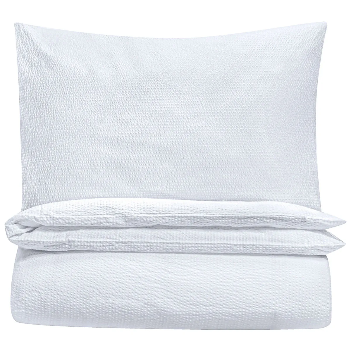 ERWIN M. Set copripiumino e federa Avellino; 140x200 cm (LxL), 70x90 cm (LxL); bianco - immagine 1