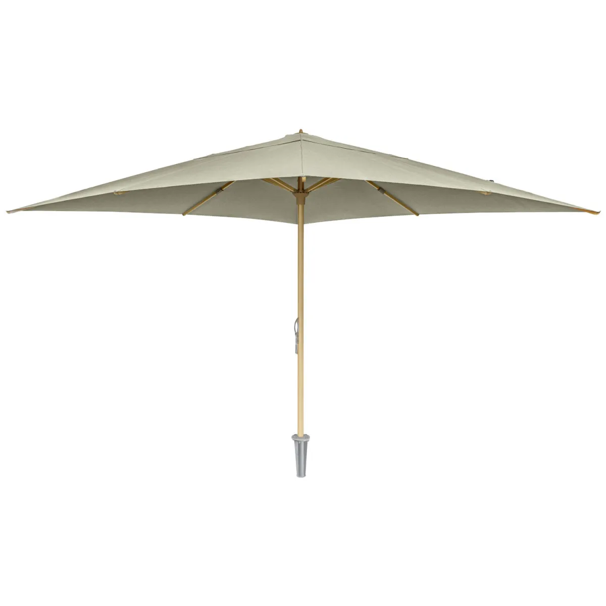 VEGA Ombrellone professionale Fiesto con innesto a terra, struttura in legno; 400x400x300 cm (LxLxH); sabbia; quadrata - immagine 1