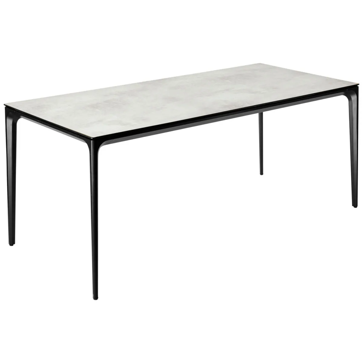 VEGA Tavolo da esterno Linero rettangolare; 180x80x72 cm (LxLxH); Piano tavolo grigio pietra, struttura nero; rettangolare - immagine 1