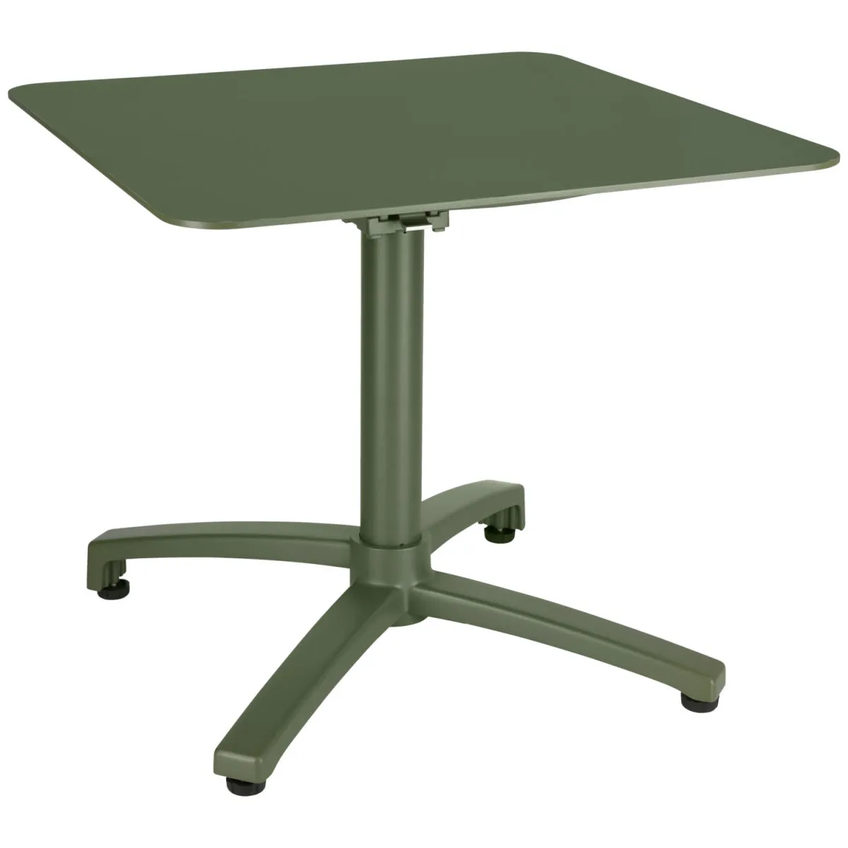 VEGA Tavolo lounge in alluminio per esterni Taipa quadrato; 60x60x50 cm (LxLxH); Piano tavolo verde oliva, struttura verde oliva; rotonda - immagine 1