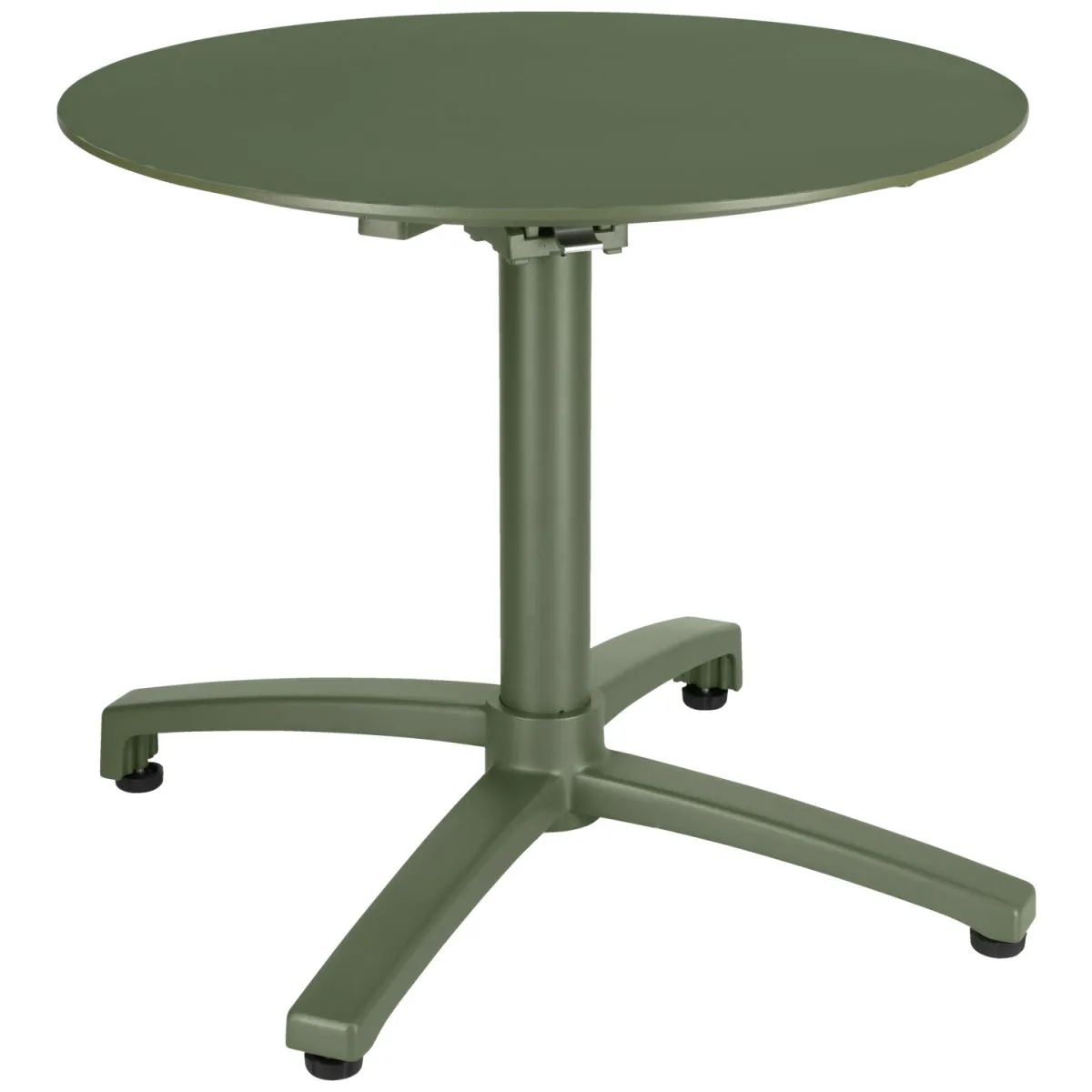 VEGA Tavolo lounge in alluminio per esterni Taipa rotondo; 60x50 cm (ØxH); Piano tavolo verde oliva, struttura verde oliva; rotonda - immagine 1