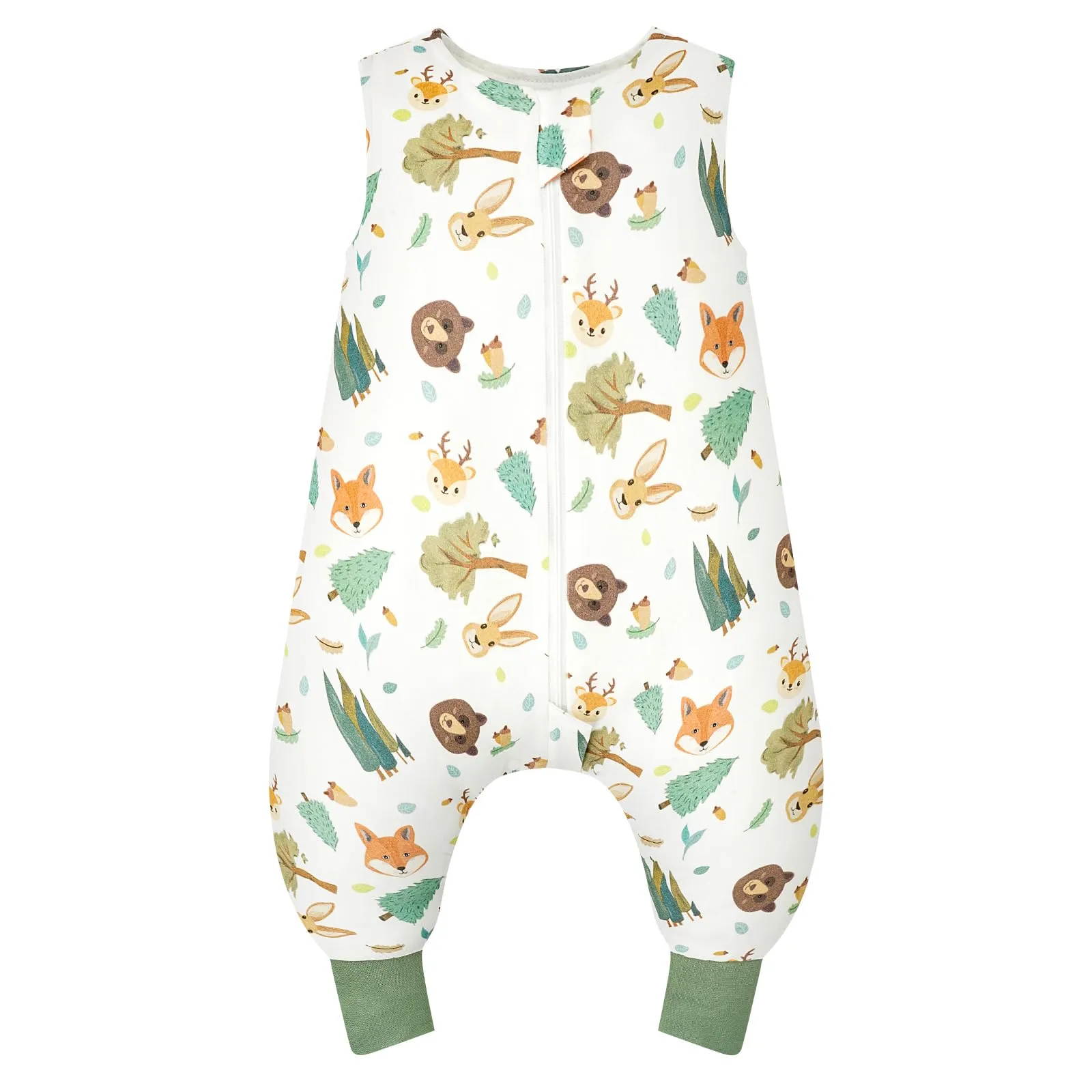 WYTbaby Sacco Nanna con Piedini 100% Cotone Sacco Nanna 1 Tog Tutto l'anno Sacco Nanna per Bambini 2-3 Anni - immagine 1