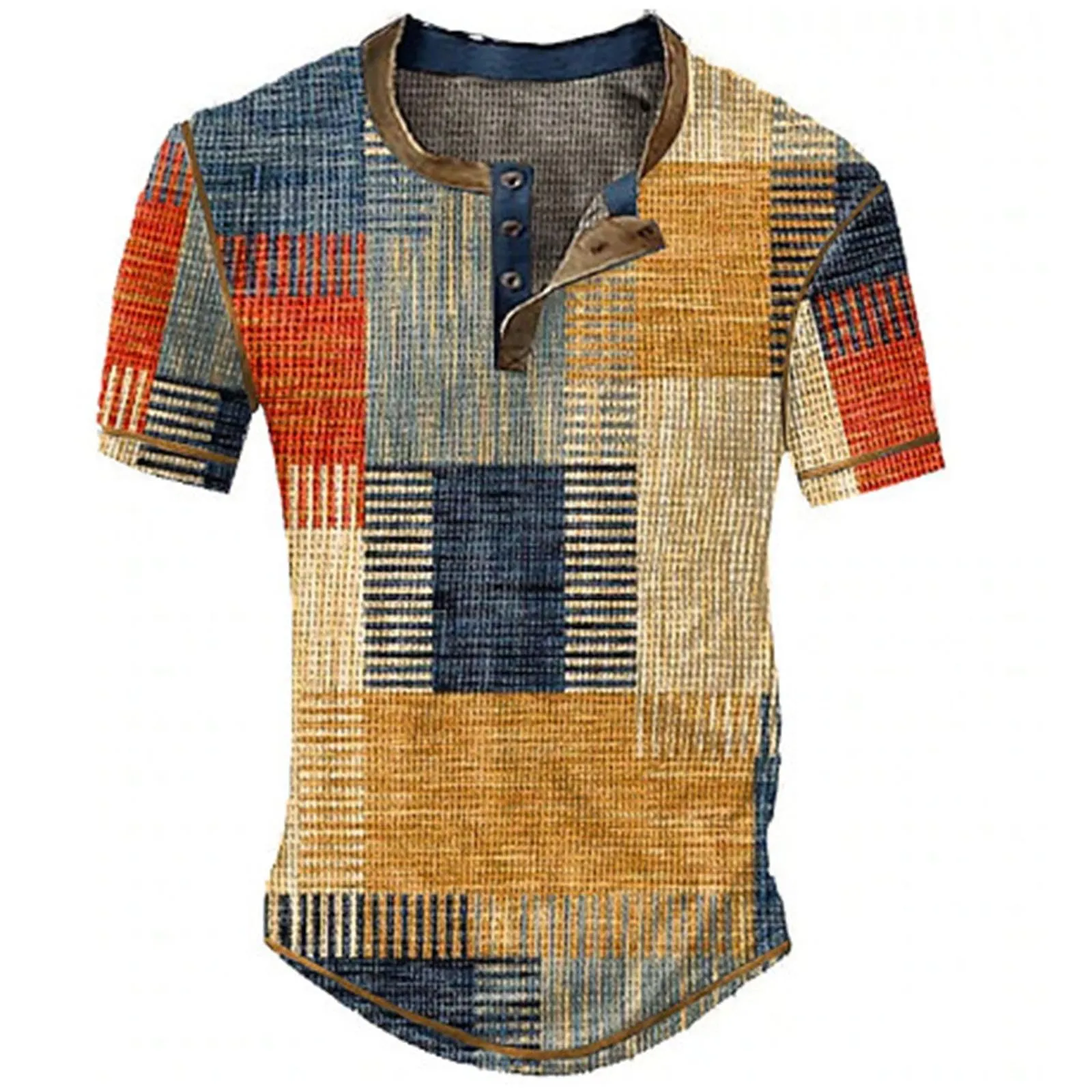 Generico Camicia Lino Uomo Nera Manica Lunga 3XL Camicia Casual Floreale Coreana Manica Corta - immagine 2