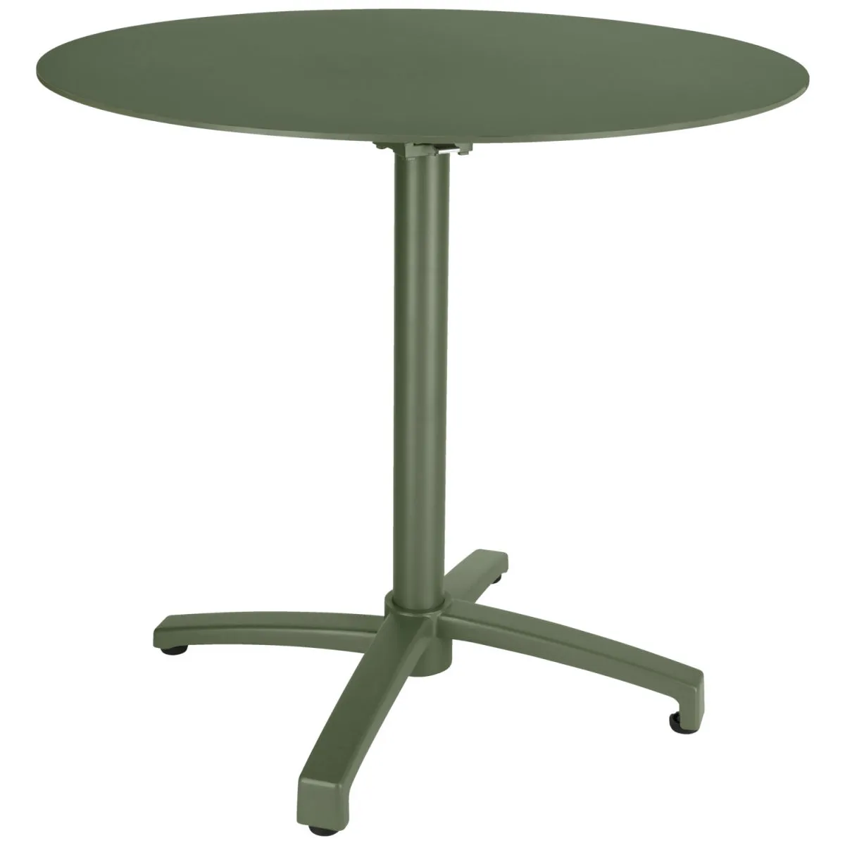 VEGA Tavolo da esterno in alluminio Taipa rotondo; 80x72 cm (ØxH); Piano tavolo verde oliva, struttura verde oliva; rotonda - immagine 1