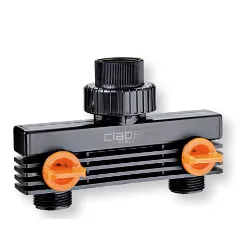 Presa rubinetto irrigazione 2 vie regolabili filettate (3/4"M) RAINJET 91589 - immagine 1