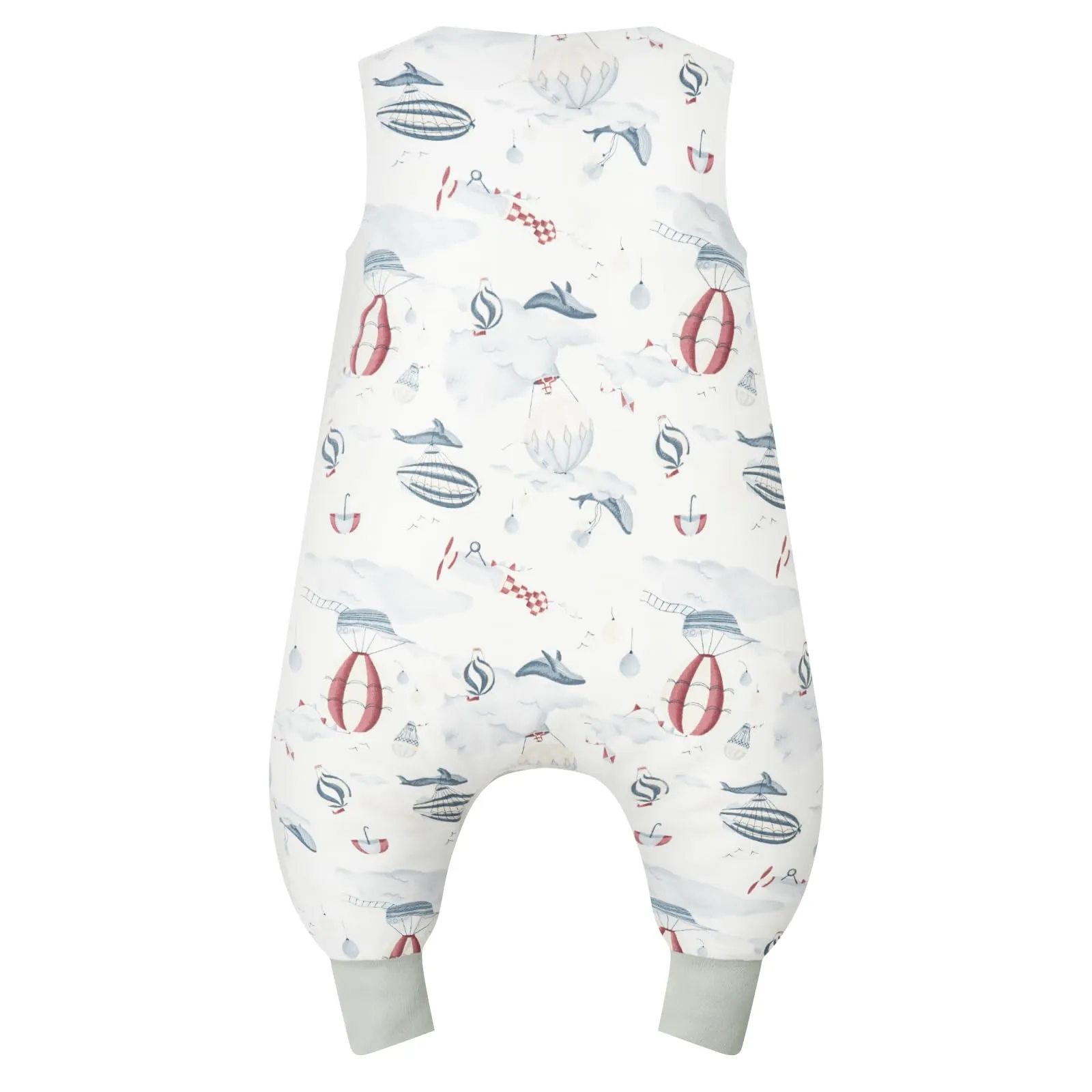 WYTbaby - Sacco nanna con piedi, 1.0 Tog, in 100% cotone, morbido sacco nanna per tutto l'anno, senza maniche, ideale per dormire e quando fa caldo, perfetto per bambine e bambini, 70 cm - immagine 8