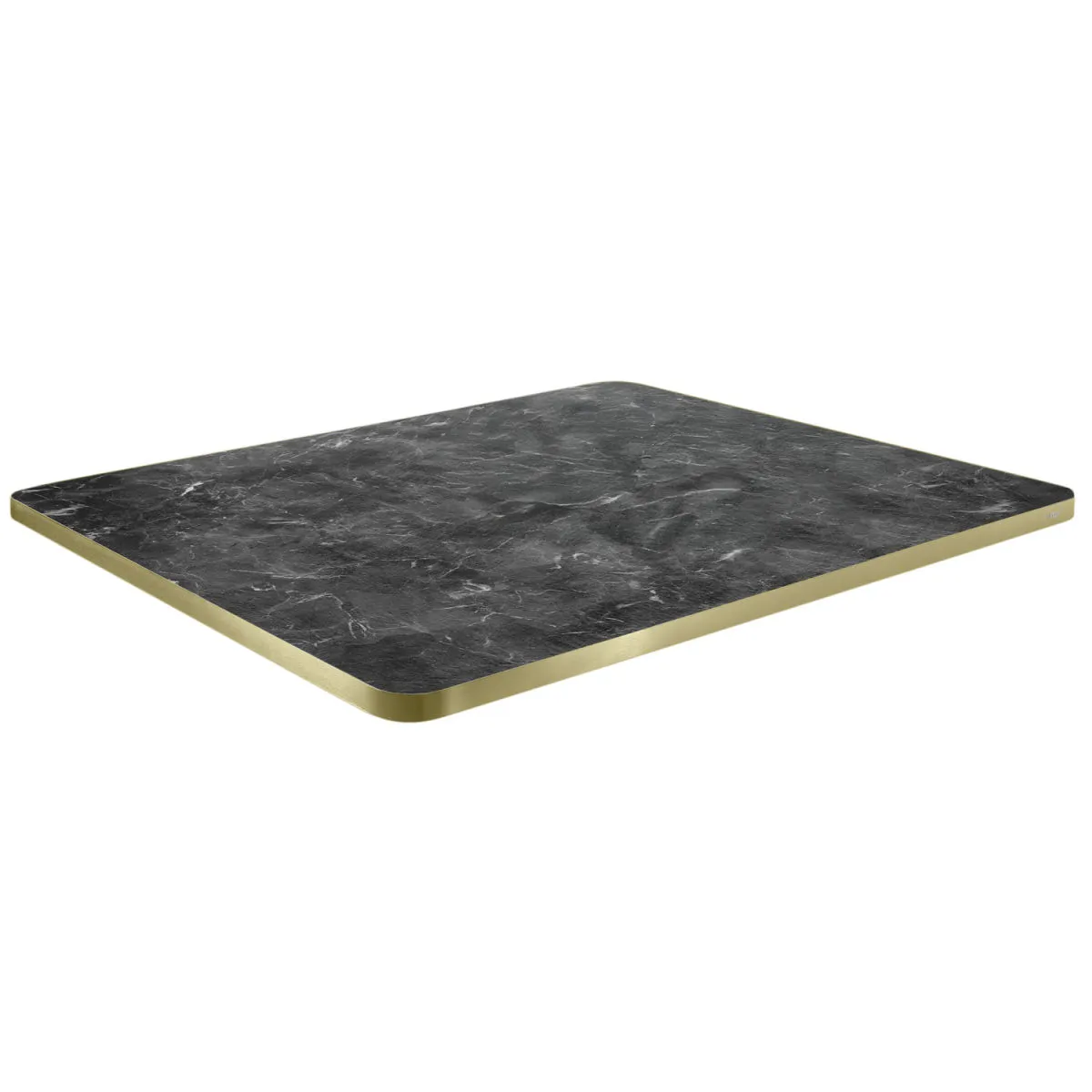 VEGA Piano per tavolo Marvani rettangolare; 60x70x2.5 cm (LxLxH); oro/nero/marmorizzato; rettangolare - immagine 1