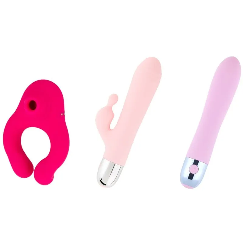 Kit di giocattoli sessuali Hugbox: succhia clitoride/vibratore a forma di coniglietto/vibratore per il punto G - immagine 1