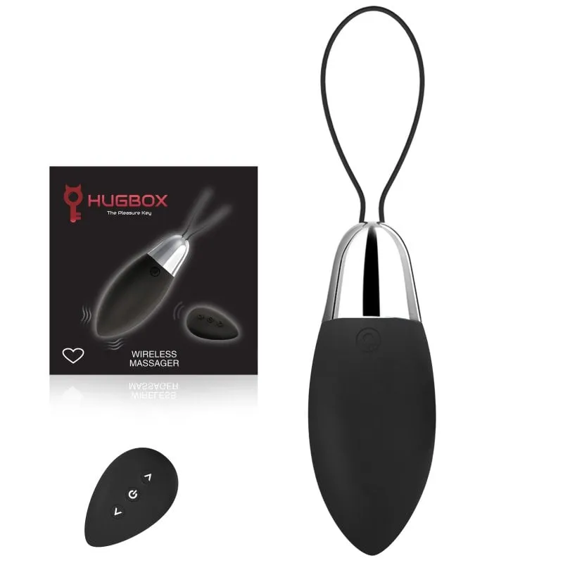 Vibratore femminile Hugbox Vibrating Egg con telecomando 11 programmi Nero - immagine 1