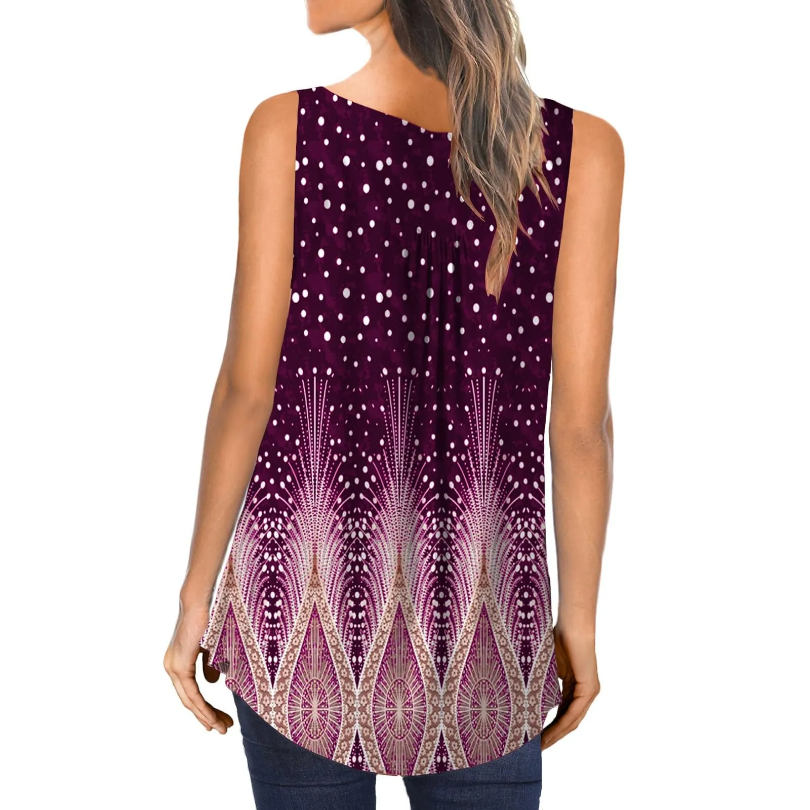 Uwdiohq Sales Today Clearance Prime Only Camicette Casual Senza Maniche da Donna Taglie Forti Maglietta Lunga Maglietta Donna Mamma T-Shirt Personalizzata Magliette Bianche Donna C My Recent Orders - immagine 4