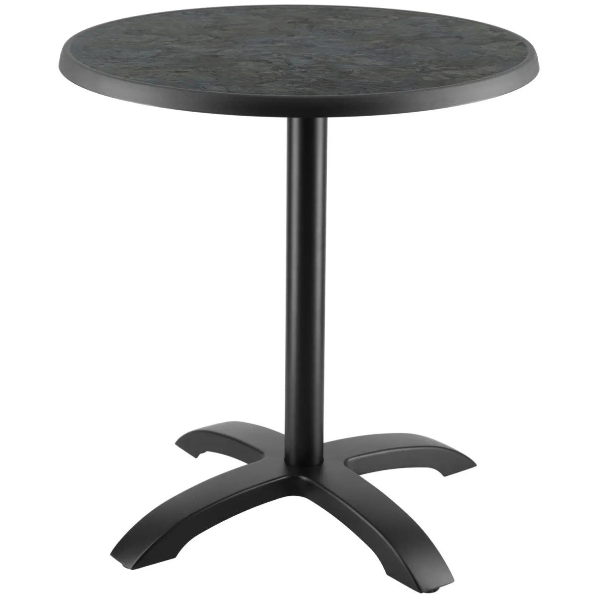 PULSIVA Tavolo da esterno Sevelit rotondo; 70x73.6 cm (ØxH); Piano tavolo antracite, struttura nero; rotonda - immagine 1
