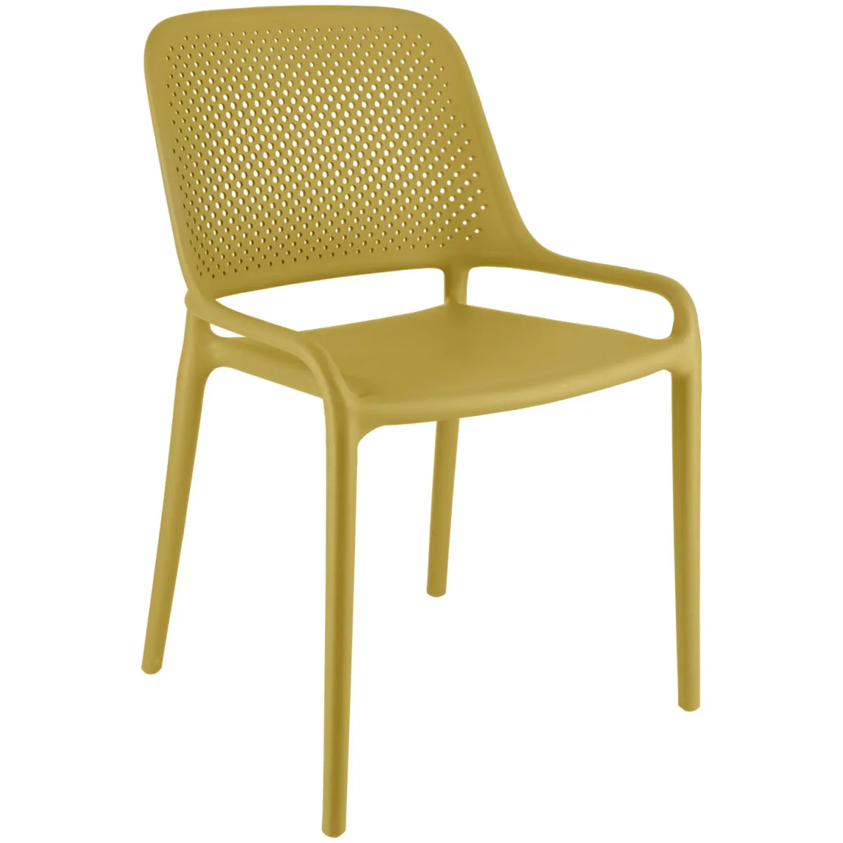 4x PULSIVA Sedia in plastica Rovin; 52x51.5x82.5 cm (LxPxH); caramello; 4 pz. / Pacco - immagine 1