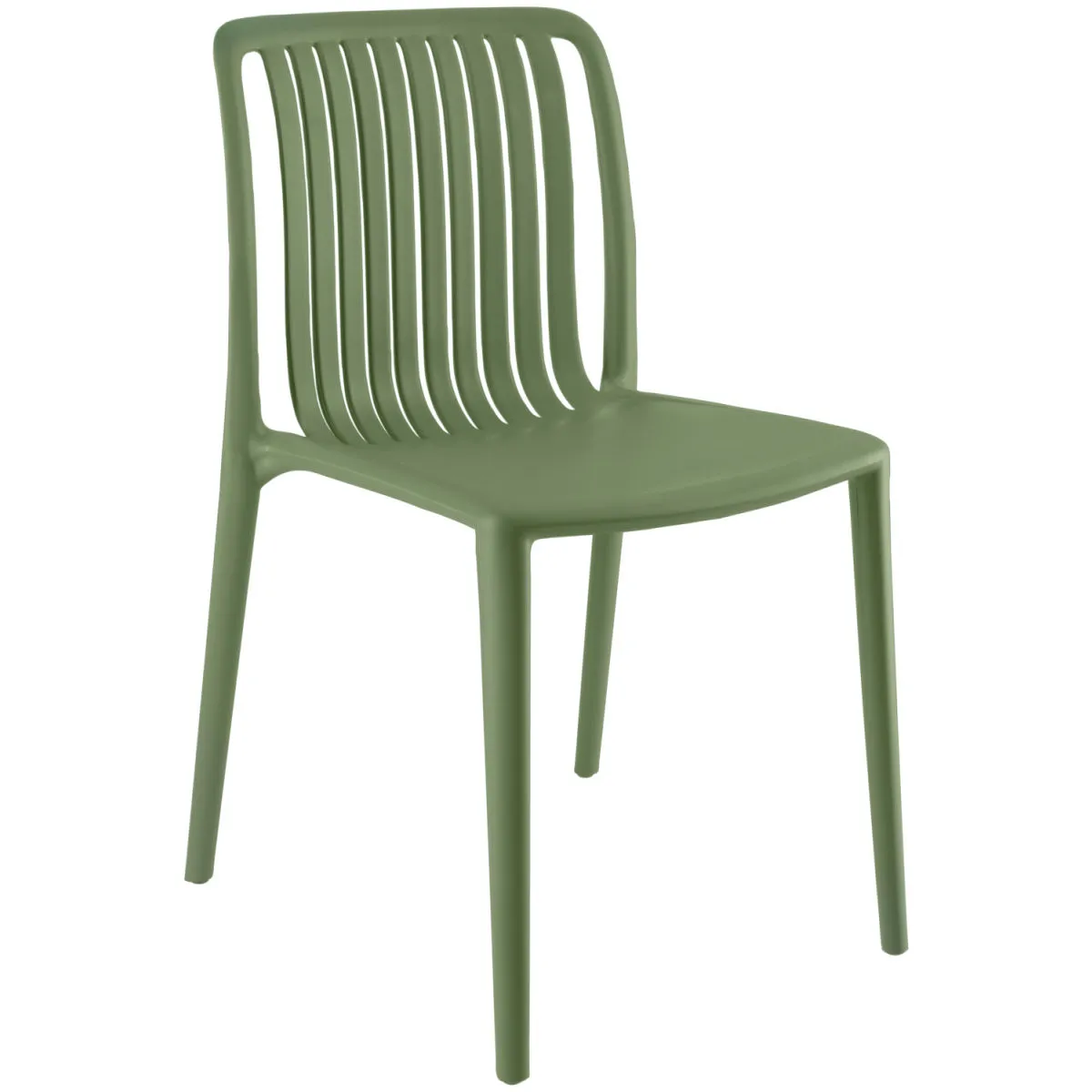 2x PULSIVA Sedia in plastica Tavira; 50x52.5x77 cm (LxPxH); verde; 2 pz. / Pacco - immagine 1