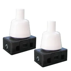 Interruttore cavo elettrico pulsante unipolare 2 pz (2A; 250V) Bianco PP0499 - immagine 1